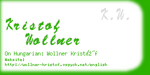 kristof wollner business card